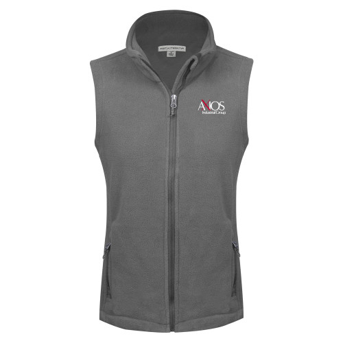  Womens Charcoal Fleece Full Zip Vest - AXIOS Industrial Group