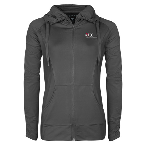  Womens Charcoal Sport Wick Stretch Full Zip Jacket - AXIOS Industrial Maintenance