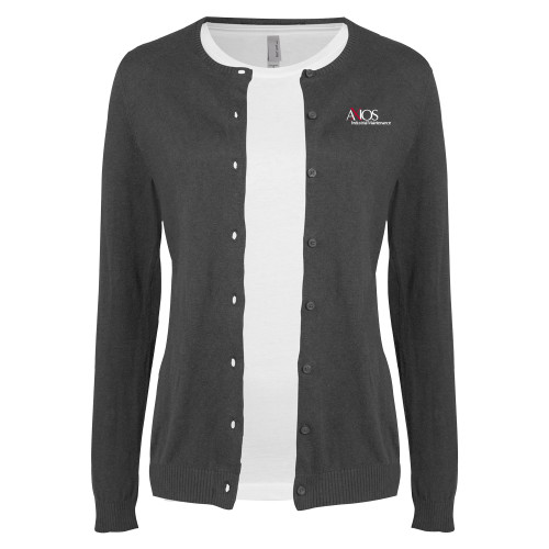  Womens Charcoal Cardigan Sweater - AXIOS Industrial Maintenance