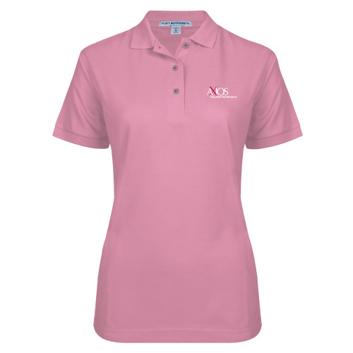  Womens Silk Touch Light Pink Pique Polo - AXIOS Industrial Maintenance