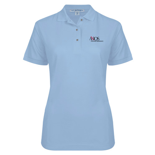  Womens Silk Touch Light Blue Pique Polo - AXIOS Industrial Maintenance