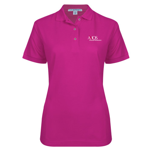  Womens Silk Touch Tropical Pink Pique Polo - AXIOS Industrial Maintenance