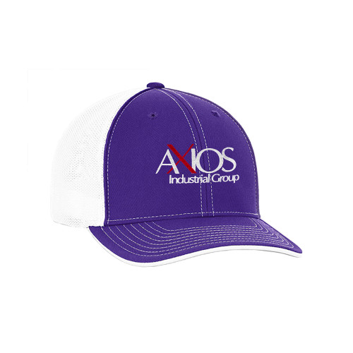  Purple and White Trucker Flexfit - AXIOS Industrial Group