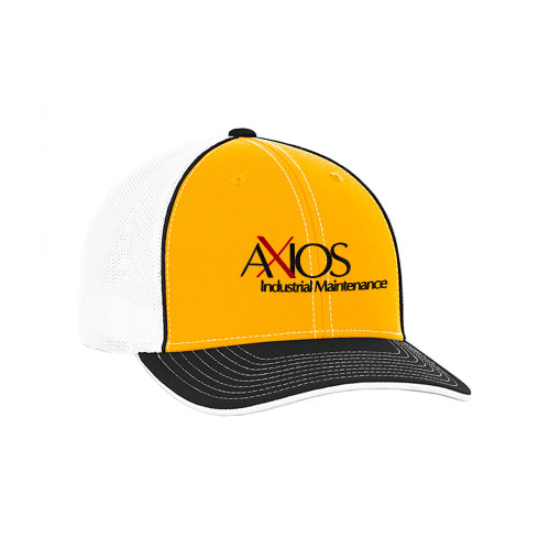 Gold and Black Trucker Flexfit Hat - AXIOS Industrial Maintenance
