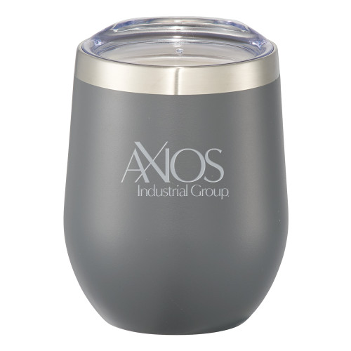  Corzo Vacuum Insulated Charcoal Cup 12oz - AXIOS Industrial Group Engraved