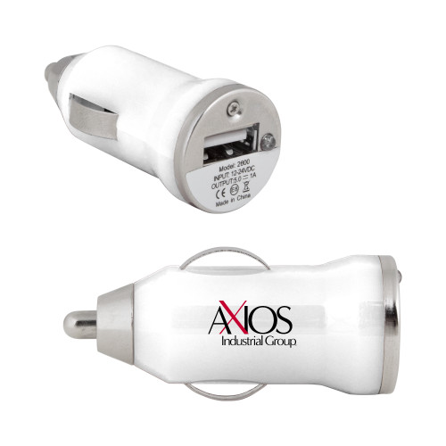  On the Go White Car Charger - AXIOS Industrial Group