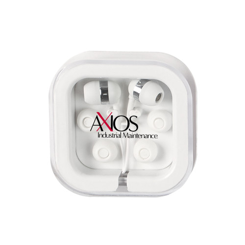  Ear Buds in Clear Square Case - AXIOS Industrial Maintenance