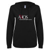 Thumbnail image for  ENZA Womens Black V Notch Raw Edge Fleece Hoodie