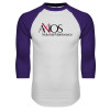 Thumbnail image for  White/Purple Raglan Baseball T Shirt