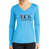 Thumbnail image for  Womens Light Blue Performance Long Sleeve V Neck Shirt