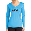 Thumbnail image for  Womens Light Blue Performance Long Sleeve V Neck Shirt