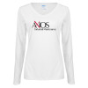 Thumbnail image for  Womens White Long Sleeve V Neck Tee