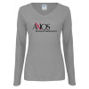 Thumbnail image for  Womens Grey Long Sleeve V Neck Tee 