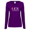 Thumbnail image for  Womens Purple Long Sleeve V Neck Tee 