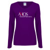 Thumbnail image for  Womens Purple Long Sleeve V Neck Tee 