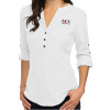 Thumbnail image for  Ladies Glam White 3/4 Sleeve Blouse