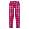 Thumbnail image for  Womens Dark Fuchsia/White Flannel Pajama Pant