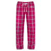 Thumbnail image for  Womens Dark Fuchsia/White Flannel Pajama Pant