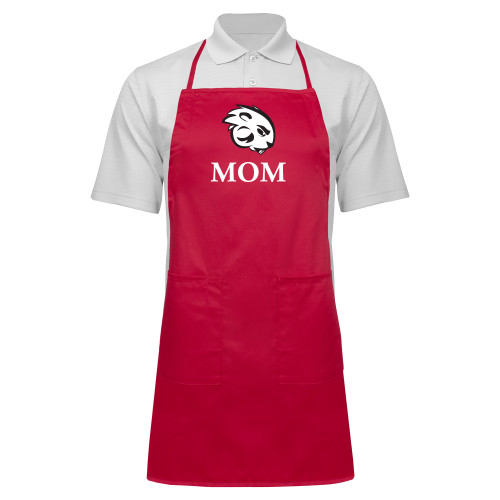  Full Length Red Apron - Mom with Buzz