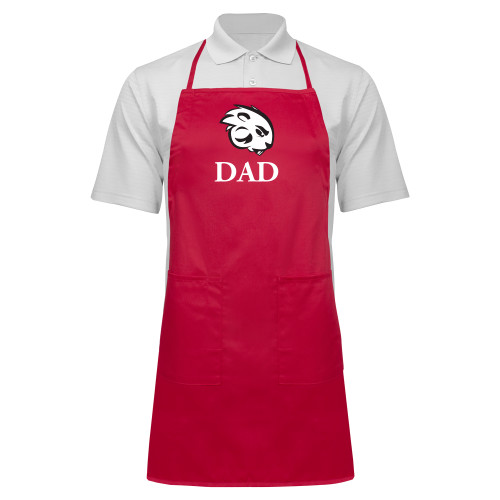  Full Length Red Apron - Dad with Buzz