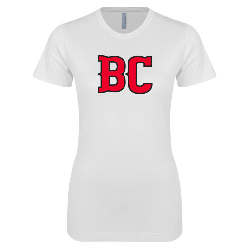  Next Level Womens White Boyfriend Tee - BC