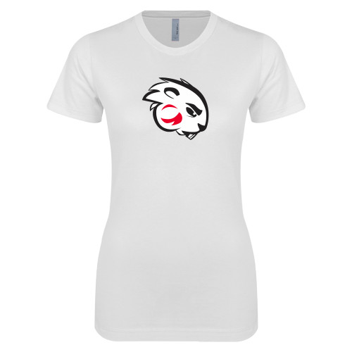  Next Level Womens White Boyfriend Tee - Buzz