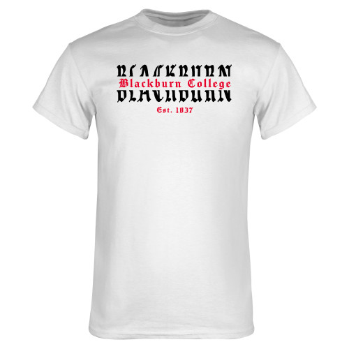  White T Shirt - Blackburn College Old English