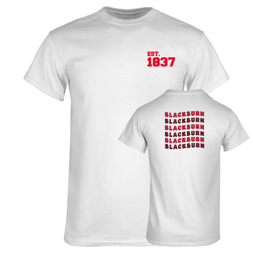  White T Shirt - Blackburn Vintage Wave