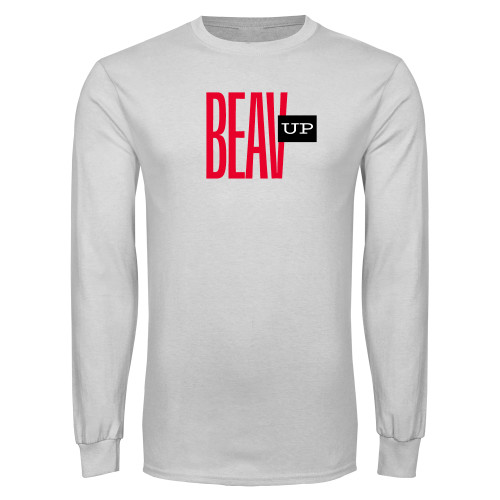  White Long Sleeve T Shirt - Beav Up