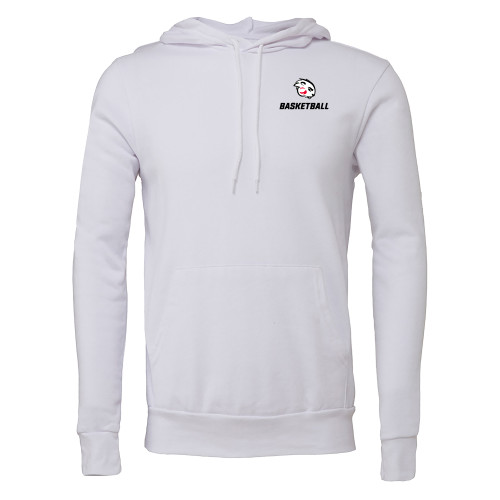 Bella + Canvas White Fleece Hood - Basketball