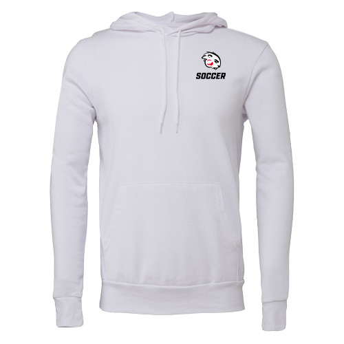  Bella + Canvas White Fleece Hood - Soccer