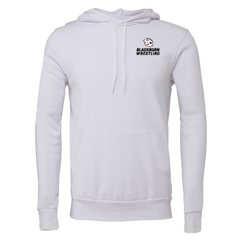  Bella + Canvas White Fleece Hood - Blackburn Wrestling