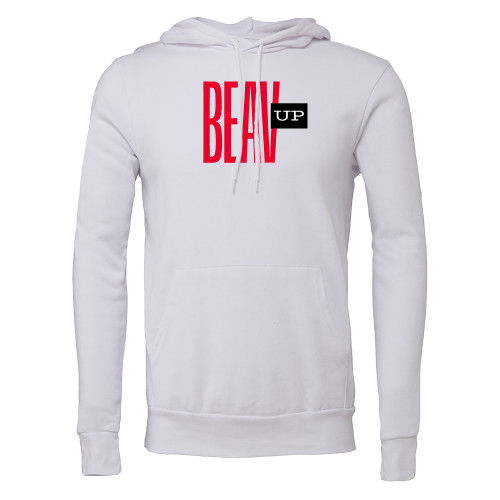  Bella + Canvas White Fleece Hood - Beav Up