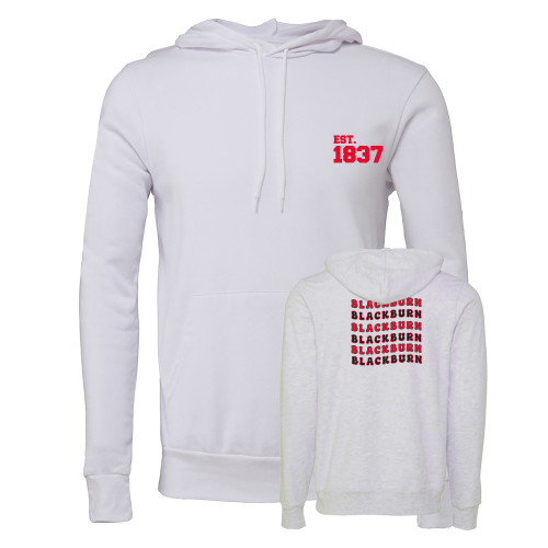 Bella + Canvas White Fleece Hood - Blackburn Vintage Wave