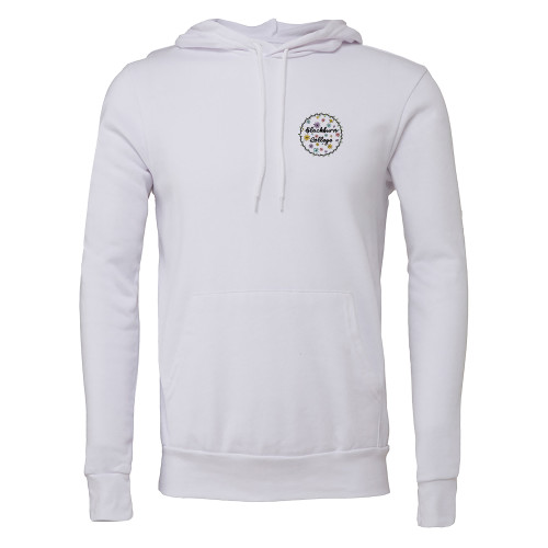  Bella + Canvas White Fleece Hood - Blackburn College Spring Flowers