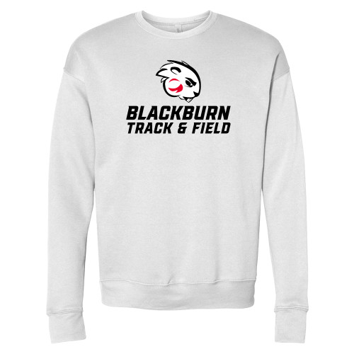  Bella + Canvas White Fleece Crew - Blakcburn Track and Field