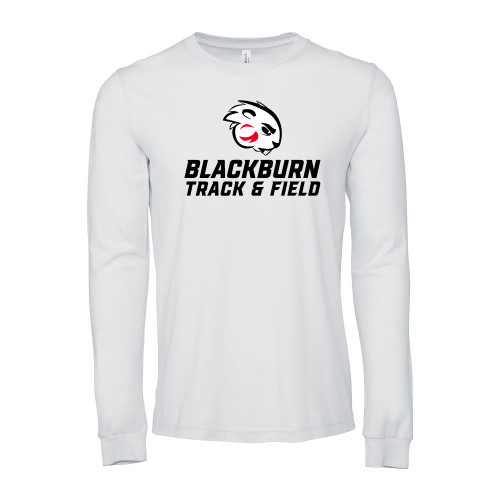  Bella + Canvas White Jersey Cotton Long Sleeve T Shirt - Blakcburn Track and Field