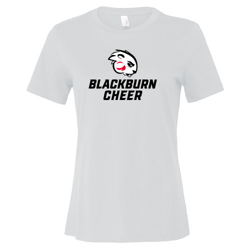  Bella + Canvas Womens White Relaxed Cotton T Shirt - Blakcburn Cheer
