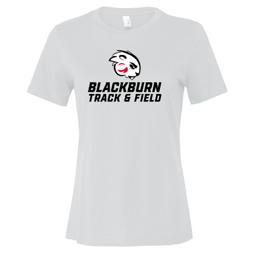  Bella + Canvas Womens White Relaxed Cotton T Shirt - Blakcburn Track and Field
