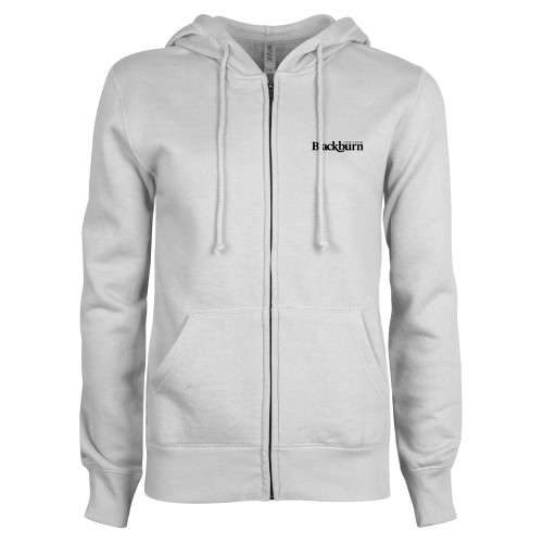 Blackburn ENZA Womens White Fleece Full Zip Hoodie