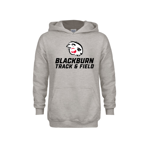  Youth Grey Fleece Hood - Blakcburn Track and Field