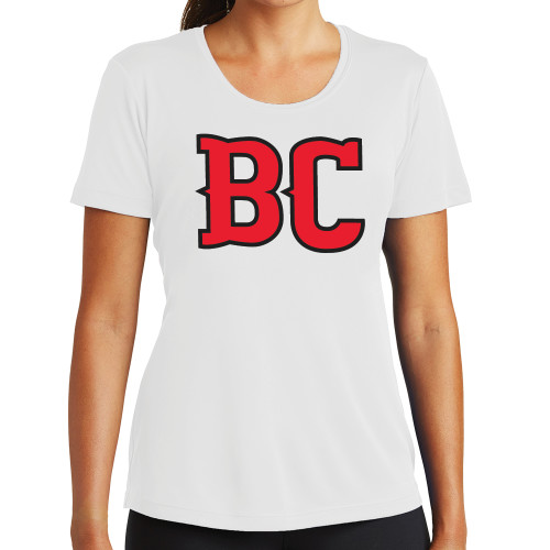  Womens White Performance Tee - BC