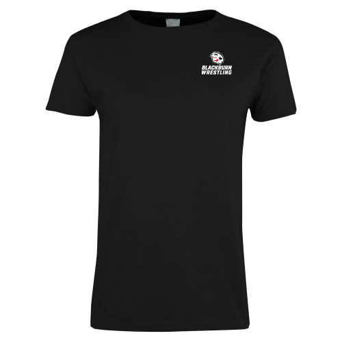  Womens Black Short Sleeve Tee - Blackburn Wrestling