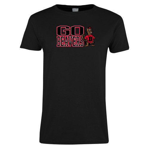  Womens Black Short Sleeve Tee - Go Beavers