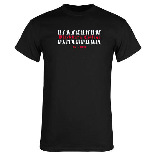  Black T Shirt - Blackburn College Old English