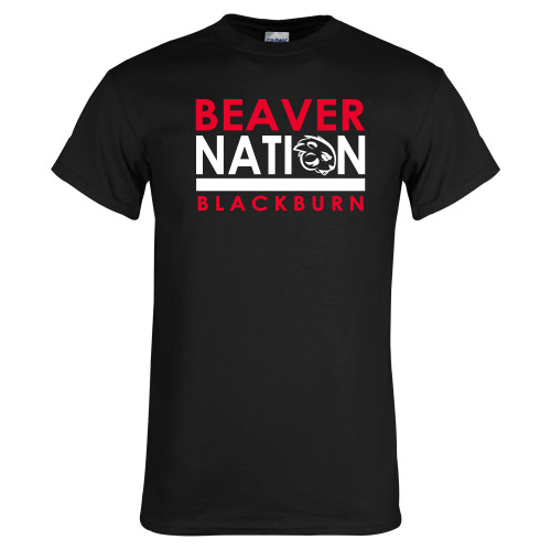  Black T Shirt - Beaver Nation with Buzz