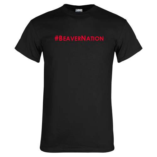  Black T Shirt - Hashtag Beaver Nation