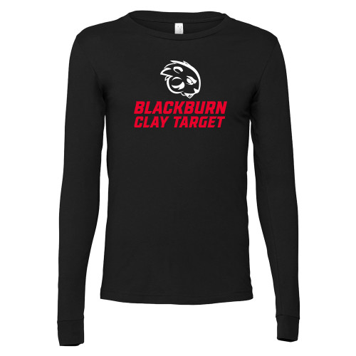 Bella + Canvas Black Jersey Cotton Long Sleeve T Shirt - Blakcburn Clay Target