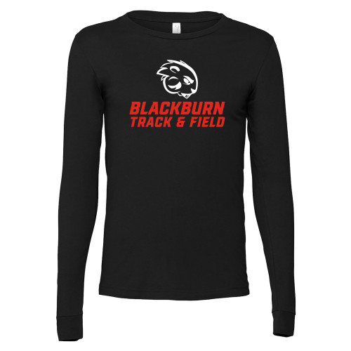  Bella + Canvas Black Jersey Cotton Long Sleeve T Shirt - Blakcburn Track and Field