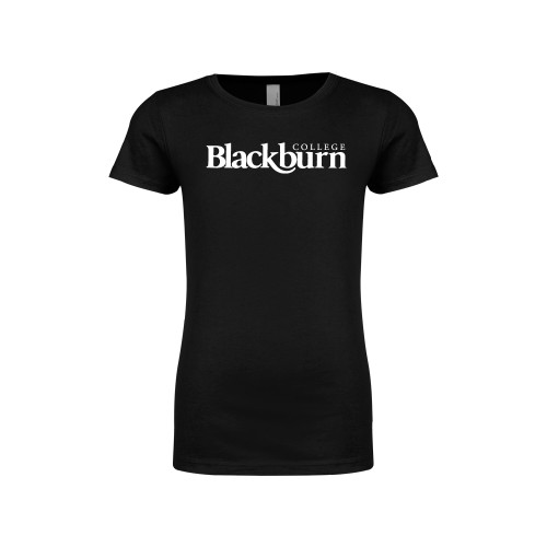  Next Level Girls Black Fashion Fit T Shirt - Blackburn College